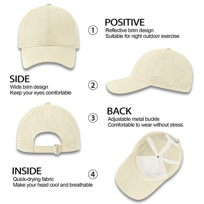 Pria Cepat Kering Bernafas Sport Baseball Cap Custom Mesh Adjustable Plain Hat Running Trucker Hat