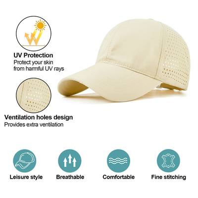 Pria Cepat Kering Bernafas Sport Baseball Cap Custom Mesh Adjustable Plain Hat Running Trucker Hat
