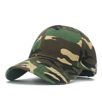 Camo Adjustable Pria Baseball Cap Logo Kamuflase Taktis 6 Panel Baseball Topi