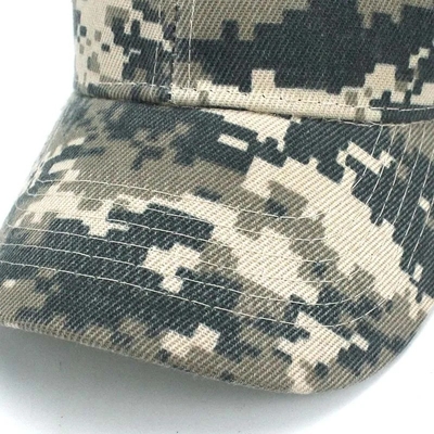 Camo Adjustable Pria Baseball Cap Logo Kamuflase Taktis 6 Panel Baseball Topi