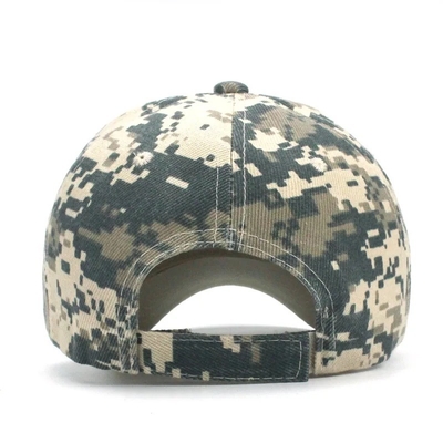 Camo Adjustable Pria Baseball Cap Logo Kamuflase Taktis 6 Panel Baseball Topi