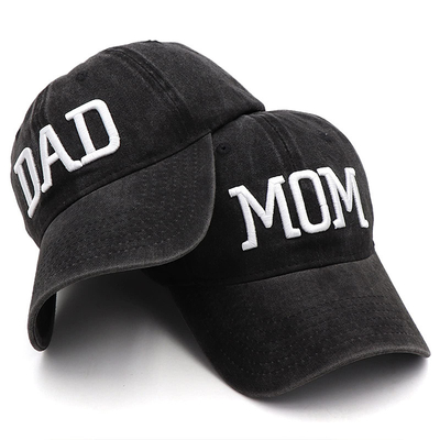 Dua Tone Wash Surat bordir Ayah Ibu Mesh Truk Topi Grosir Retro Truk Cap