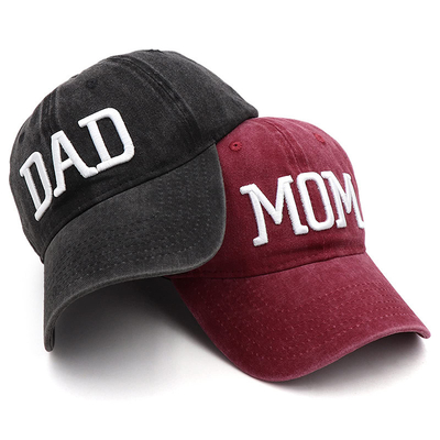 Dua Tone Wash Surat bordir Ayah Ibu Mesh Truk Topi Grosir Retro Truk Cap
