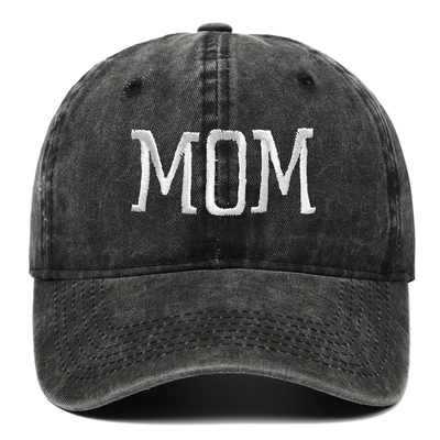 Dua Tone Wash Surat bordir Ayah Ibu Mesh Truk Topi Grosir Retro Truk Cap