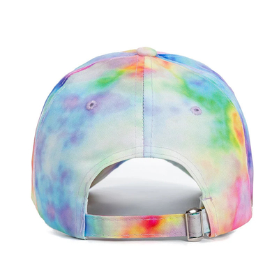 Custom Fashion Hip Hop 6 Panel Tie Dye Baseball Hat Cap High Crown Irregular Print Baseball Hat