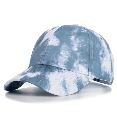 Custom Fashion Hip Hop 6 Panel Tie Dye Baseball Hat Cap High Crown Irregular Print Baseball Hat