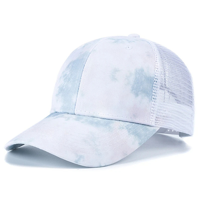 Custom Fashion Hip Hop 6 Panel Tie Dye Baseball Hat Cap High Crown Irregular Print Baseball Hat