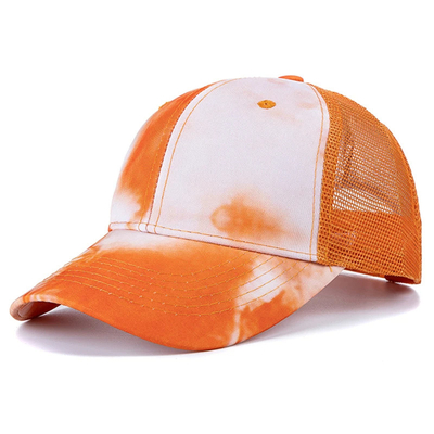 Custom Fashion Hip Hop 6 Panel Tie Dye Baseball Hat Cap High Crown Irregular Print Baseball Hat
