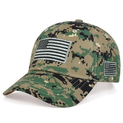 Custom Outdoor Kamuflase Baseball Sports Cap Topeng Grosir 6 Panel Taktis Baseball Cap