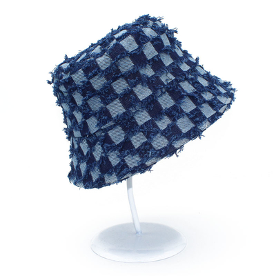 Fashion Designer Bucket Hats Jeans Denim berkualitas tinggi Fisherman Bucket Hat Dengan Logo Khusus