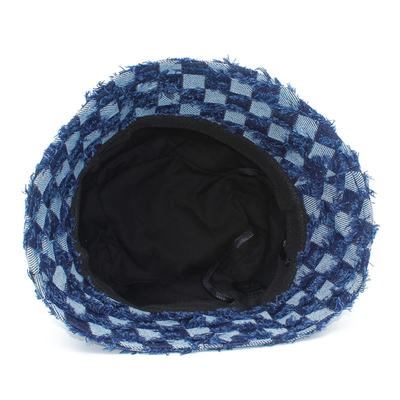 Fashion Designer Bucket Hats Jeans Denim berkualitas tinggi Fisherman Bucket Hat Dengan Logo Khusus