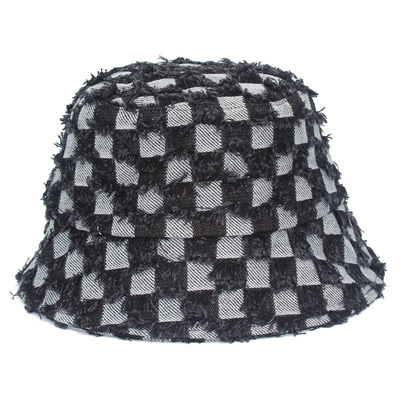 Fashion Designer Bucket Hats Jeans Denim berkualitas tinggi Fisherman Bucket Hat Dengan Logo Khusus