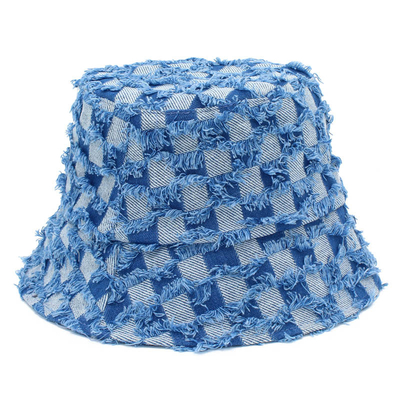 Fashion Designer Bucket Hats Jeans Denim berkualitas tinggi Fisherman Bucket Hat Dengan Logo Khusus