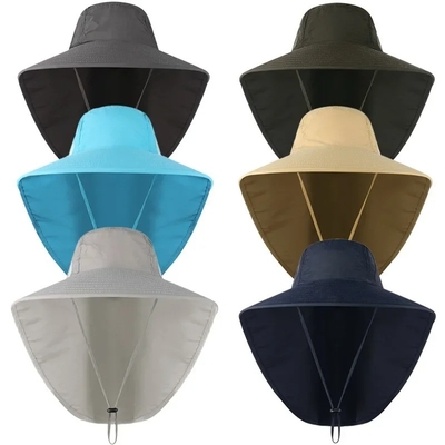Gaya payung matahari Nylon Cepat Penangkap Ember Topi UPF40 Penangkap PenangkapTopi