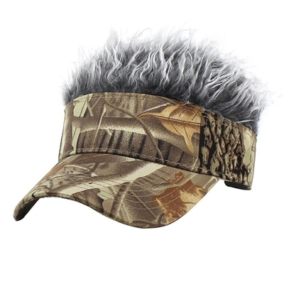Pria Baru Flair Berkilau Rambut Visor Matahari lucu topi golf berwarna-warni Wig puncak Adjustable Baseball Cap