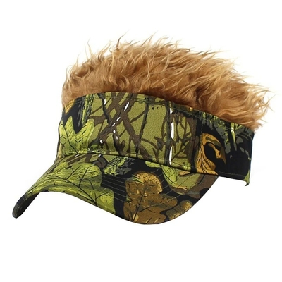 Pria Baru Flair Berkilau Rambut Visor Matahari lucu topi golf berwarna-warni Wig puncak Adjustable Baseball Cap