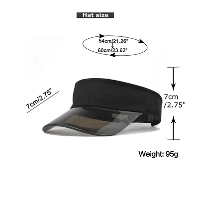 Summer Sun Hat Golf Transparent Visor Caps Custom Sunshade Anti-Uv Protection Kosong Top Visor Cap