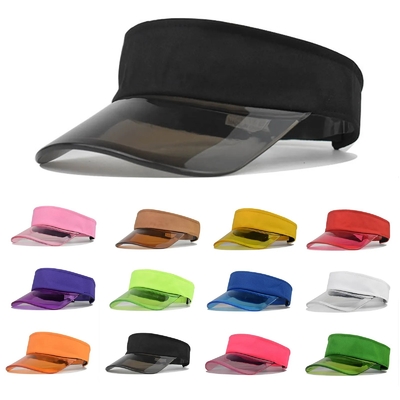 Summer Sun Hat Golf Transparent Visor Caps Custom Sunshade Anti-Uv Protection Kosong Top Visor Cap