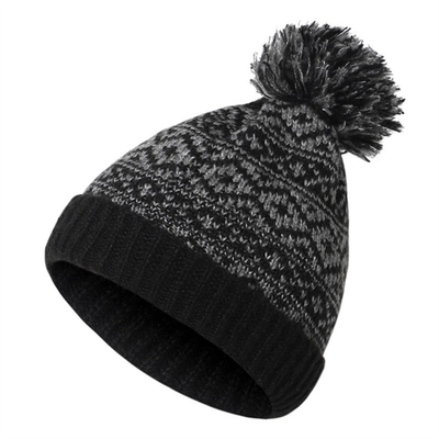 Musim dingin merek wanita bulu Pom Poms Cap Gadis rajutan topi Cap tebal wanita Skullies topi