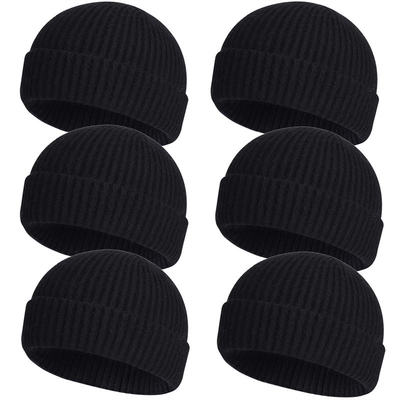 Topi boneka rajutan dewasa untuk acara kasual bordir / jacquard / pola kosong dan lingkar topi