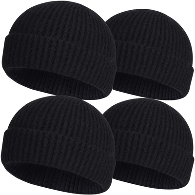 Topi boneka rajutan dewasa untuk acara kasual bordir / jacquard / pola kosong dan lingkar topi