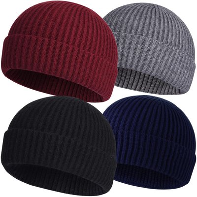 Topi boneka rajutan dewasa untuk acara kasual bordir / jacquard / pola kosong dan lingkar topi