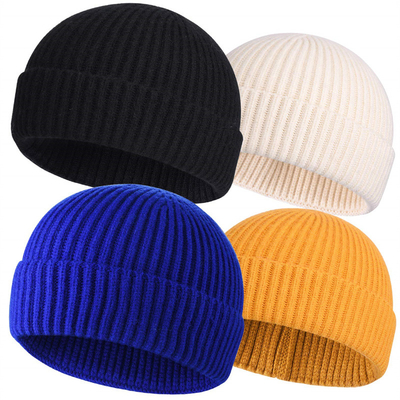 Topi boneka rajutan dewasa untuk acara kasual bordir / jacquard / pola kosong dan lingkar topi