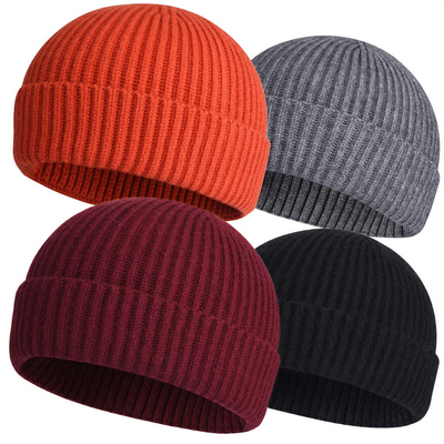 Topi boneka rajutan dewasa untuk acara kasual bordir / jacquard / pola kosong dan lingkar topi