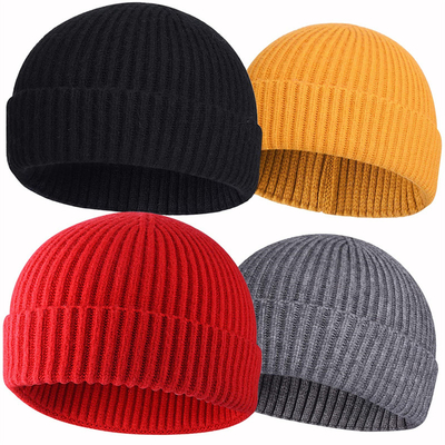 Topi boneka rajutan dewasa untuk acara kasual bordir / jacquard / pola kosong dan lingkar topi