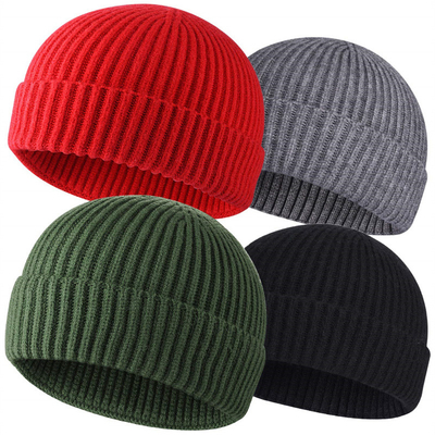 Topi boneka rajutan dewasa untuk acara kasual bordir / jacquard / pola kosong dan lingkar topi