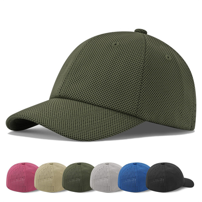 Visor melengkung enam panel topi bisbol di kapas untuk kinerja B2B
