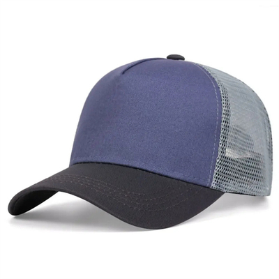 Custom kualitas tinggi 5 panel truk topi grosir cruved tepi jaring truk topi