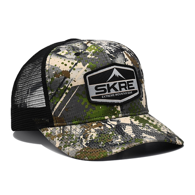 Custom Logo Mesh Back Trucker Hat Grosir 6 Panel Kamuflase Trucker Cap Pribadi