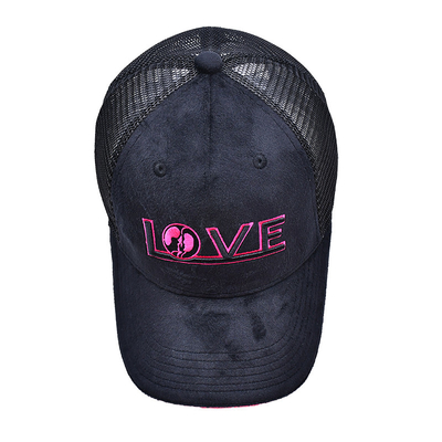 Sandwich Curved Brim 5 Panel Velvet Trucker Hat Grosir Gorra Trucker Cap Custom Logo
