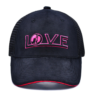 Sandwich Curved Brim 5 Panel Velvet Trucker Hat Grosir Gorra Trucker Cap Custom Logo