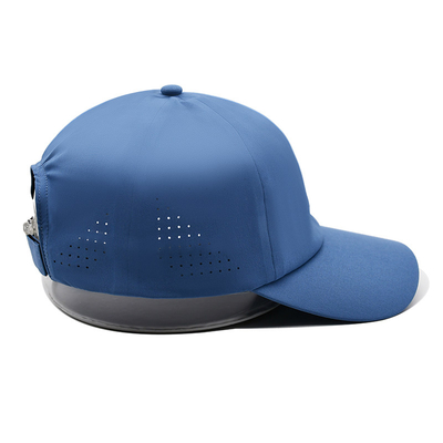 Grosir Plain 6 Panel Ringan Cepat kering Olahraga Baseball Cap Kinerja Laser Cut Hole Olahraga Ayah topi