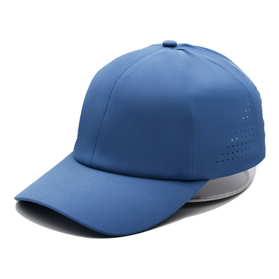 Grosir Plain 6 Panel Ringan Cepat kering Olahraga Baseball Cap Kinerja Laser Cut Hole Olahraga Ayah topi