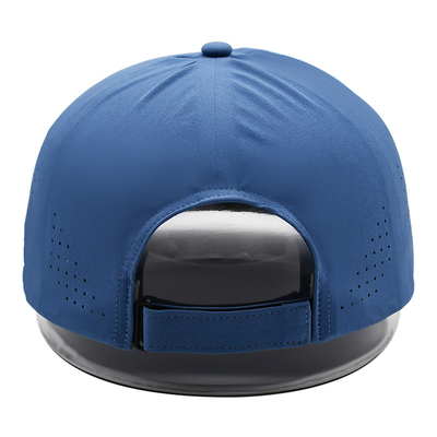 Grosir Plain 6 Panel Ringan Cepat kering Olahraga Baseball Cap Kinerja Laser Cut Hole Olahraga Ayah topi