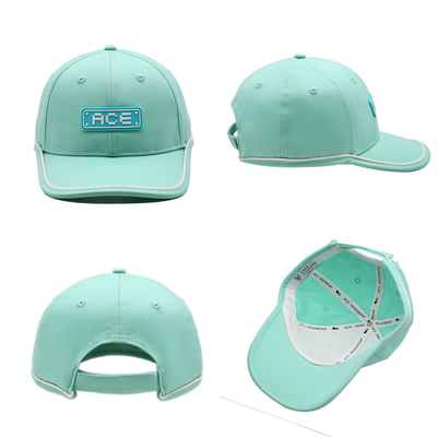 OEM Custom Ace Karet Patch Logo PVC Baseball Cap 6 Panel Olahraga Topi Gorras