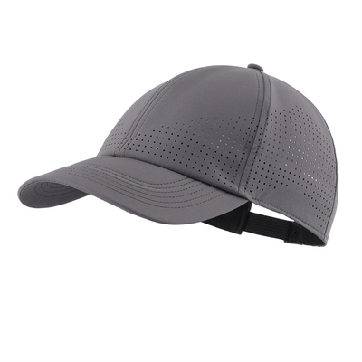 Grosir Custom 6 Panel Unisex Laser Perforated Waterproof Baseball Golf Cap Hat Mesh Sport Hat