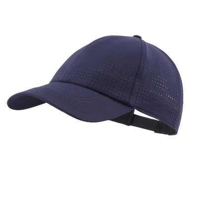 Grosir Custom 6 Panel Unisex Laser Perforated Waterproof Baseball Golf Cap Hat Mesh Sport Hat
