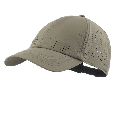 Grosir Custom 6 Panel Unisex Laser Perforated Waterproof Baseball Golf Cap Hat Mesh Sport Hat