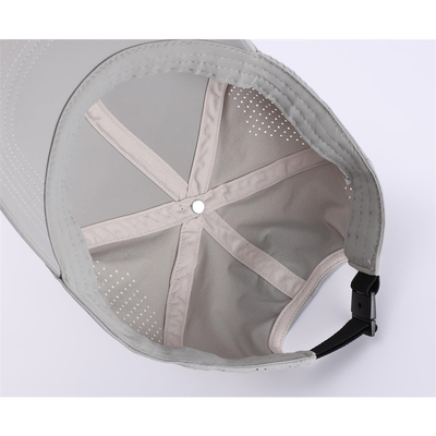 Grosir Custom 6 Panel Unisex Laser Perforated Waterproof Baseball Golf Cap Hat Mesh Sport Hat