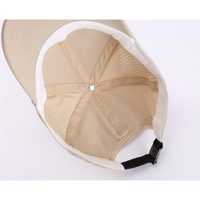 Grosir Custom 6 Panel Unisex Laser Perforated Waterproof Baseball Golf Cap Hat Mesh Sport Hat