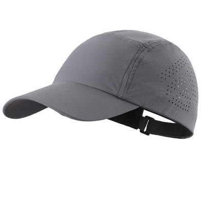 Custom Waterproof Laser Cut Perforated Sports Hat Kualitas Tinggi Cepat Dry Sports Baseball Cap