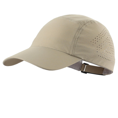 Custom Waterproof Laser Cut Perforated Sports Hat Kualitas Tinggi Cepat Dry Sports Baseball Cap