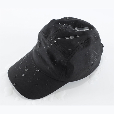 Custom Waterproof Laser Cut Perforated Sports Hat Kualitas Tinggi Cepat Dry Sports Baseball Cap