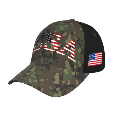 Amerika Serikat Bendera Huruf Taktis Kamuflase Baseball Cap Klasik Adjustable Ayah Topi untuk Pria Wanita
