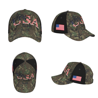 Amerika Serikat Bendera Huruf Taktis Kamuflase Baseball Cap Klasik Adjustable Ayah Topi untuk Pria Wanita