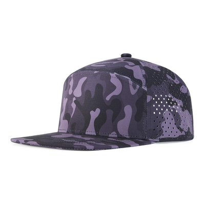 Customized Snapback Cap Performa yang disesuaikan Laser Cut Hole Cap Snapback yang perforasi